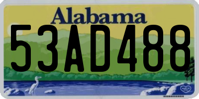 AL license plate 53AD488