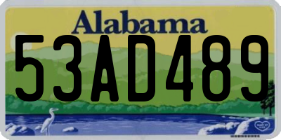 AL license plate 53AD489