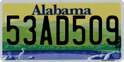 AL license plate 53AD509