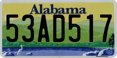 AL license plate 53AD517