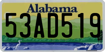AL license plate 53AD519