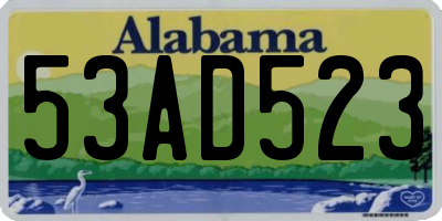 AL license plate 53AD523