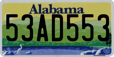 AL license plate 53AD553