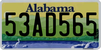 AL license plate 53AD565