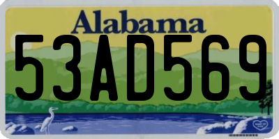 AL license plate 53AD569