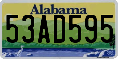 AL license plate 53AD595