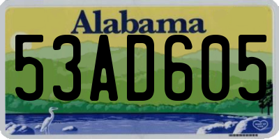 AL license plate 53AD605