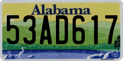 AL license plate 53AD617