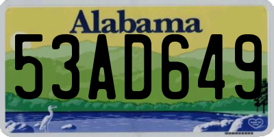 AL license plate 53AD649