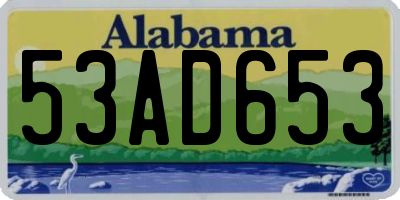 AL license plate 53AD653