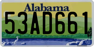 AL license plate 53AD661