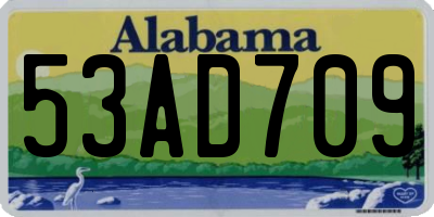 AL license plate 53AD709