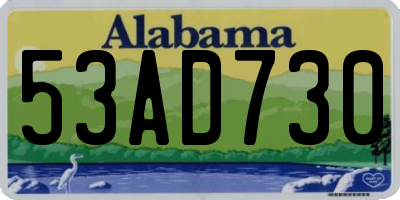 AL license plate 53AD730