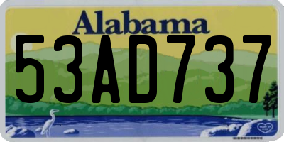 AL license plate 53AD737