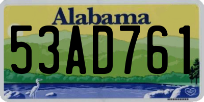 AL license plate 53AD761