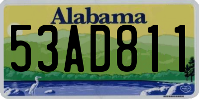AL license plate 53AD811