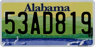 AL license plate 53AD819