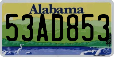 AL license plate 53AD853