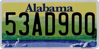 AL license plate 53AD900