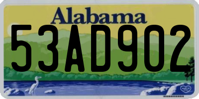 AL license plate 53AD902