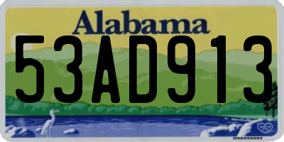 AL license plate 53AD913