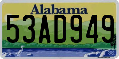 AL license plate 53AD949