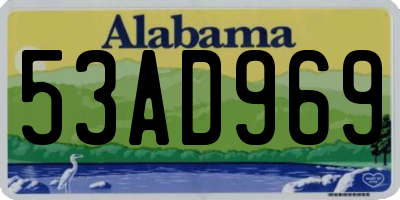 AL license plate 53AD969