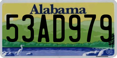 AL license plate 53AD979