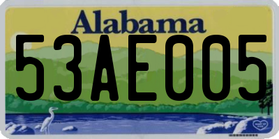 AL license plate 53AE005