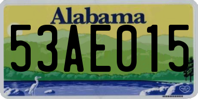 AL license plate 53AE015