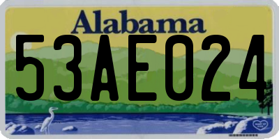 AL license plate 53AE024