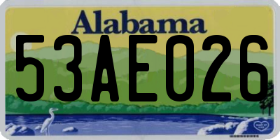 AL license plate 53AE026