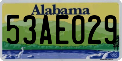 AL license plate 53AE029