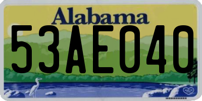 AL license plate 53AE040