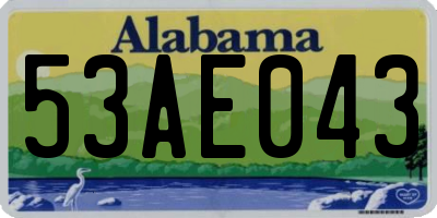 AL license plate 53AE043