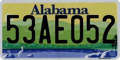 AL license plate 53AE052