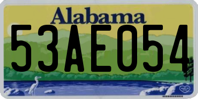 AL license plate 53AE054