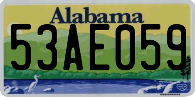 AL license plate 53AE059