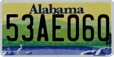 AL license plate 53AE060