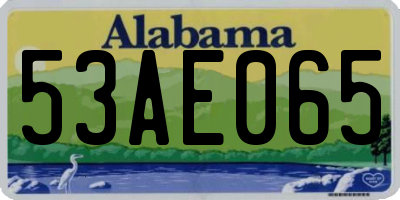AL license plate 53AE065