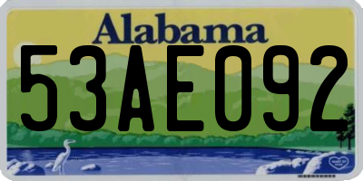 AL license plate 53AE092