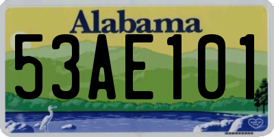 AL license plate 53AE101