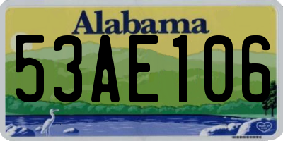 AL license plate 53AE106