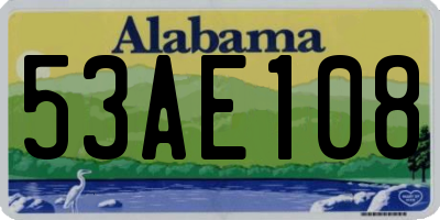 AL license plate 53AE108