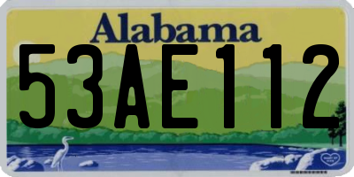 AL license plate 53AE112