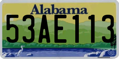 AL license plate 53AE113