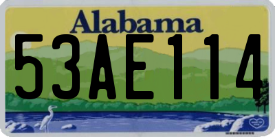 AL license plate 53AE114