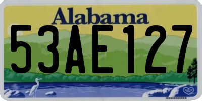 AL license plate 53AE127