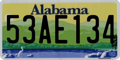 AL license plate 53AE134