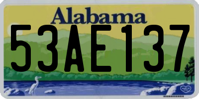 AL license plate 53AE137